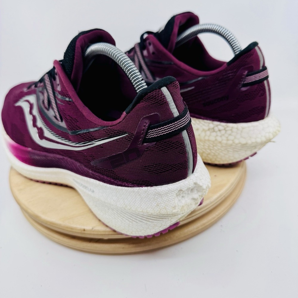 Saucony Triumph 20 Running Shoes Womens 11 W Wide Burgundy PWRRUN+ S10760-21 - Picture 6 of 9